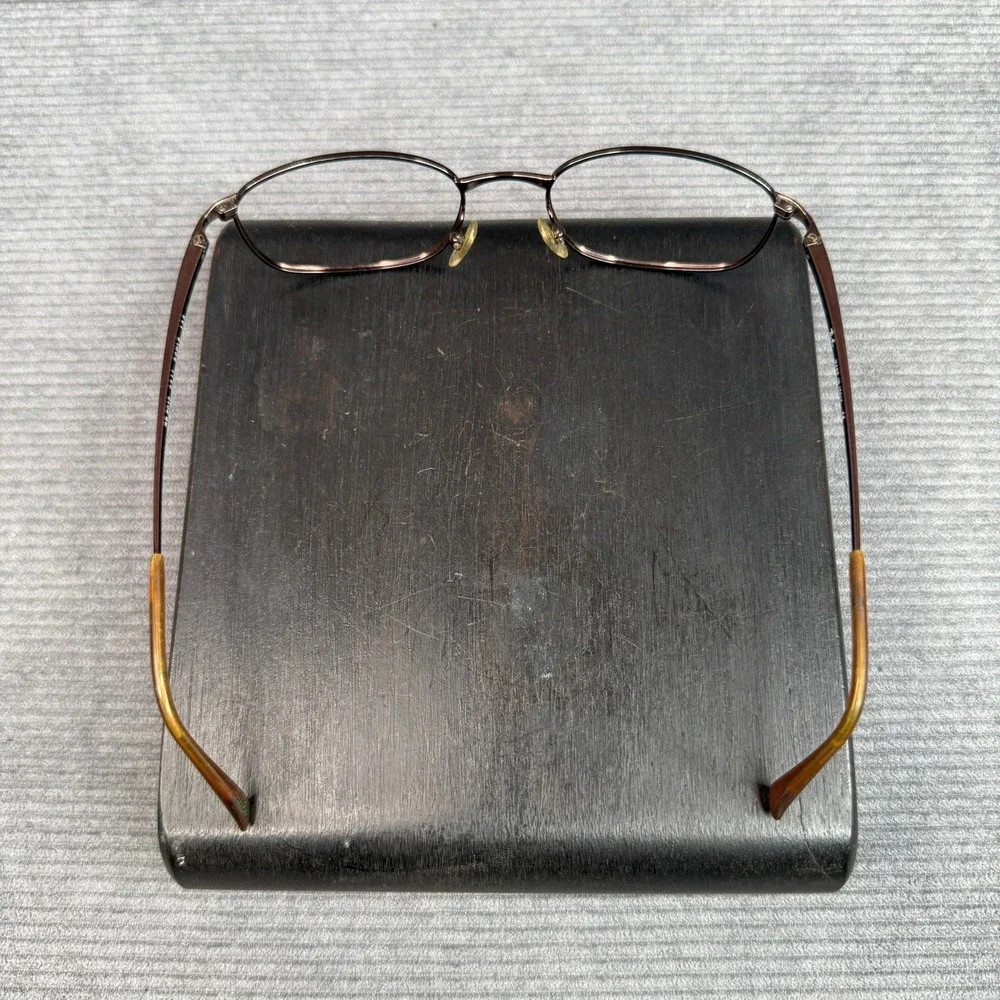 Ray-Ban RB 6018 2511‎ Brown Oval Metal Eyeglasses Frames Made in Italy 50-19-135